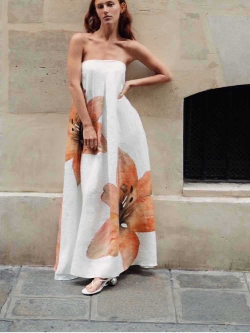 ✨NEW✨Significant Other Parisa Placed Floral Strapless Linen Maxi Dress